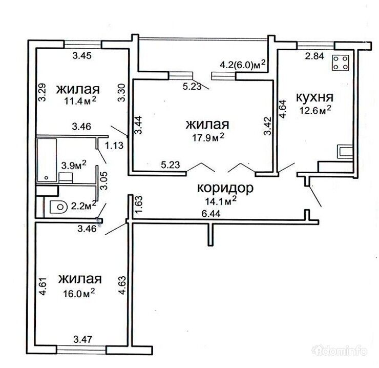3-комнатная квартира. г. Минск, ул. Лещинского, 33, к. 2 — фото 1