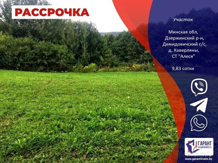 Участок в СТ «АЛЕСЯ», д. Каверляны, Дзержинский р-н, 20 км от МКАД — фото 1