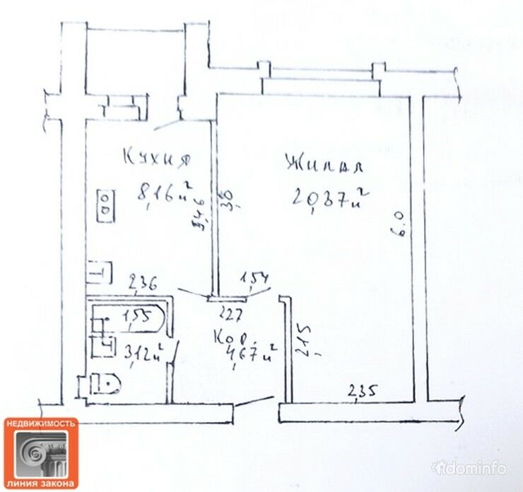 1 к. кв-ра, ул. Педченко, д. 12 — фото 1