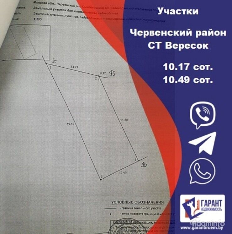 Продаются смежные участки 20,66 сотки СТ Вересок Могилевское направление (Червенский район) — фото 1