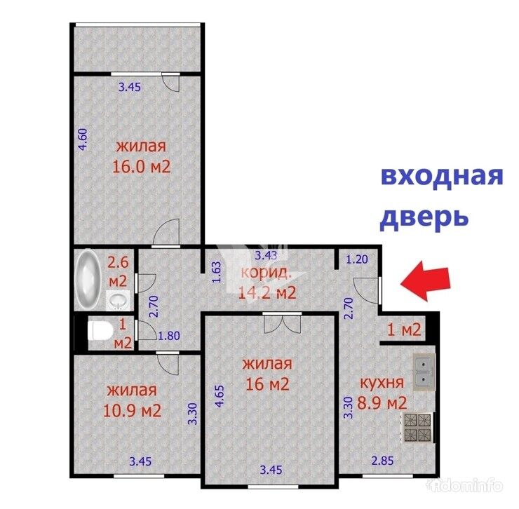 Продажа 3-х комнатной квартиры, г. Минск, ул. Лобанка, дом 110 — фото 17