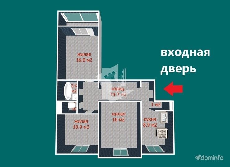 Продажа 3-х комнатной квартиры, г. Минск, ул. Лобанка, дом 110 — фото 18
