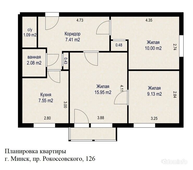 Купить 3-комнатную квартиру, г. Минск, просп. Рокоссовского, 126 — фото 15